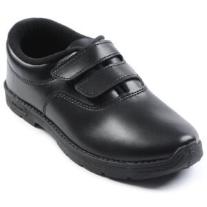 Black Velcro Uniform School Shoes For Kids S/BOY-V