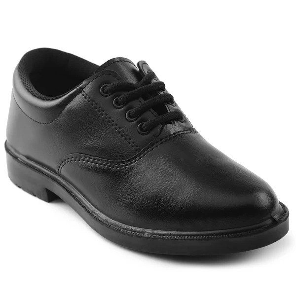 Black Lacing Uniform School Shoes For Kids SKOOLBOYPU