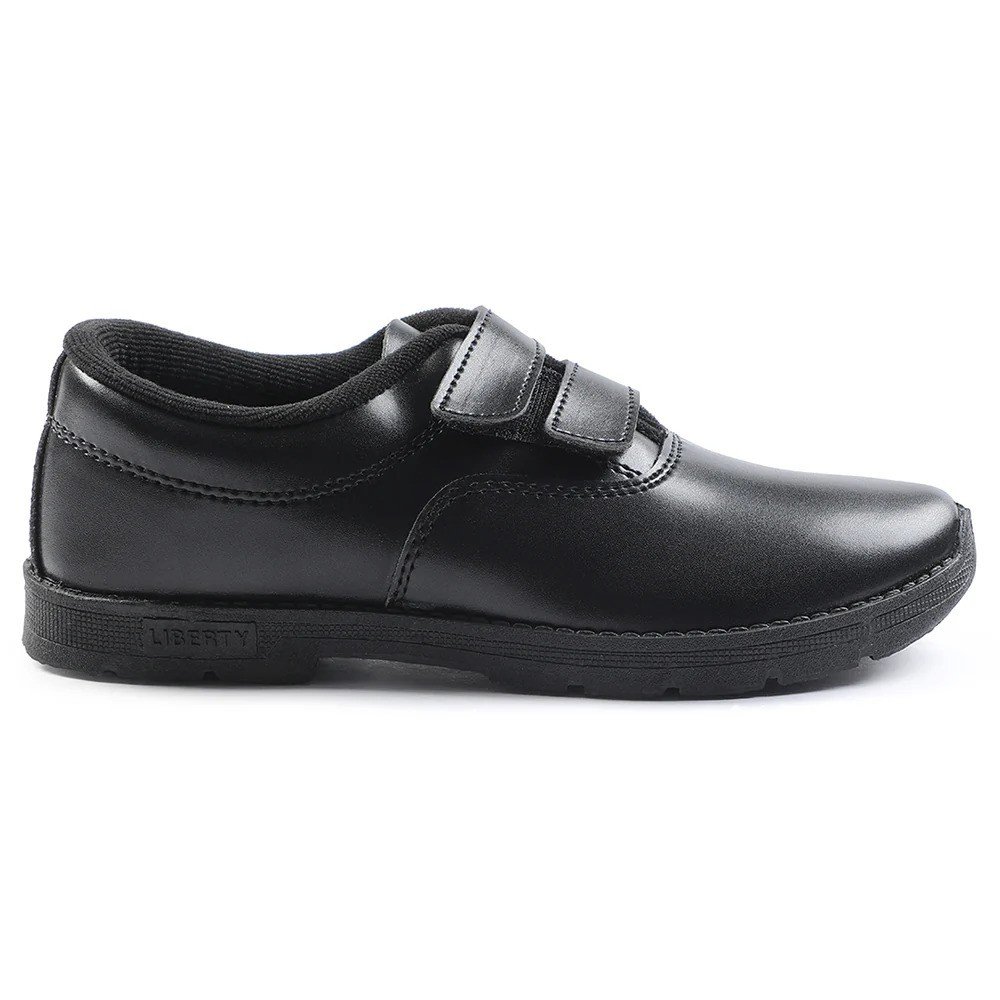 Black Velcro Uniform School Shoes For Kids S/BOY-V - Image 2
